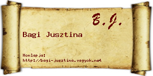 Bagi Jusztina névjegykártya
